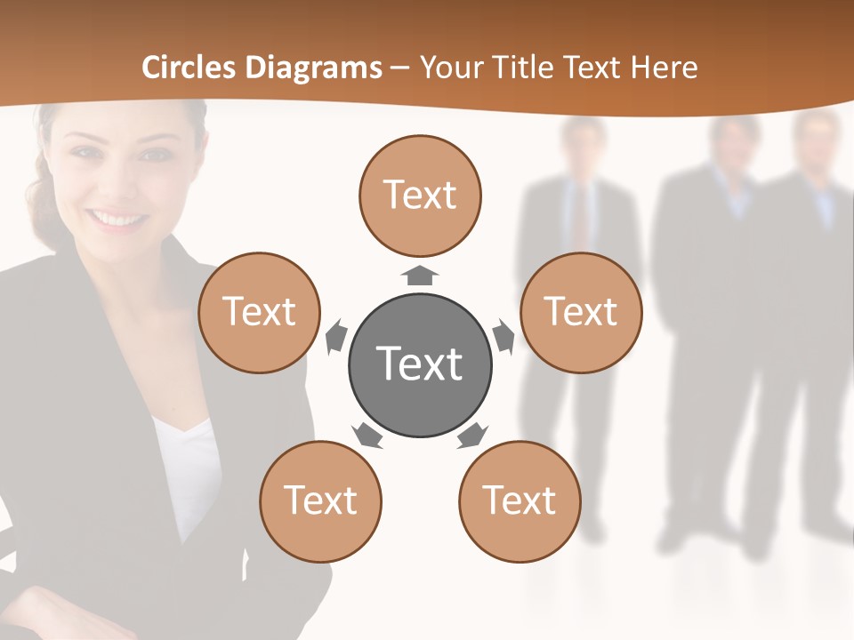 Nice And Attactive Brunette Wearing A Mini And Y Brown Dress PowerPoint Template