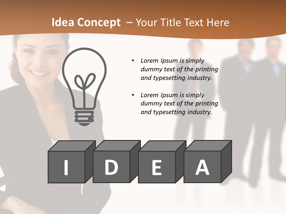 Nice And Attactive Brunette Wearing A Mini And Y Brown Dress PowerPoint Template