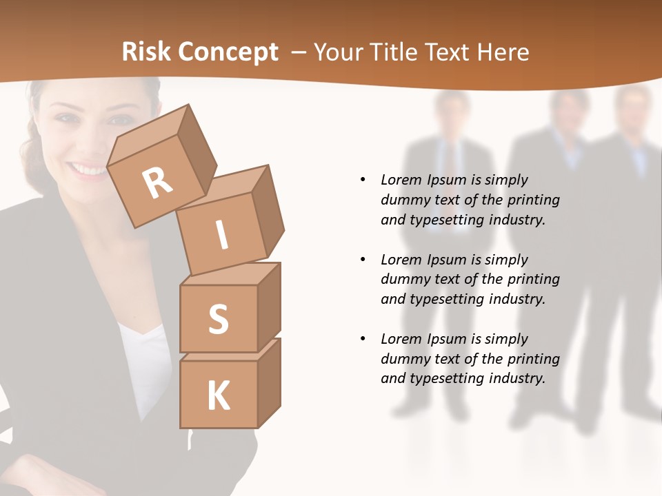 Nice And Attactive Brunette Wearing A Mini And Y Brown Dress PowerPoint Template