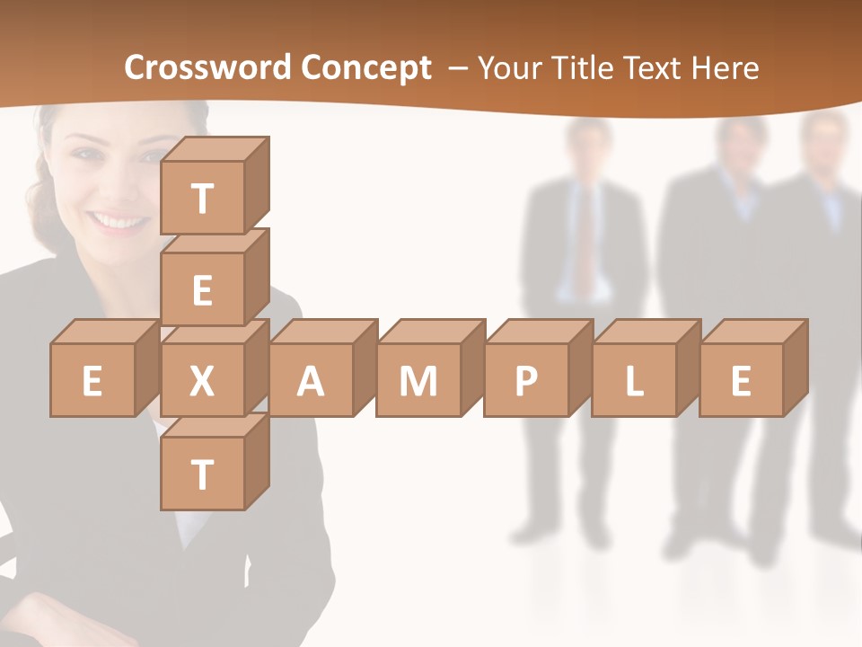 Nice And Attactive Brunette Wearing A Mini And Y Brown Dress PowerPoint Template