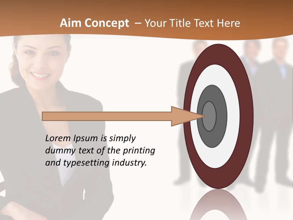 Nice And Attactive Brunette Wearing A Mini And Y Brown Dress PowerPoint Template