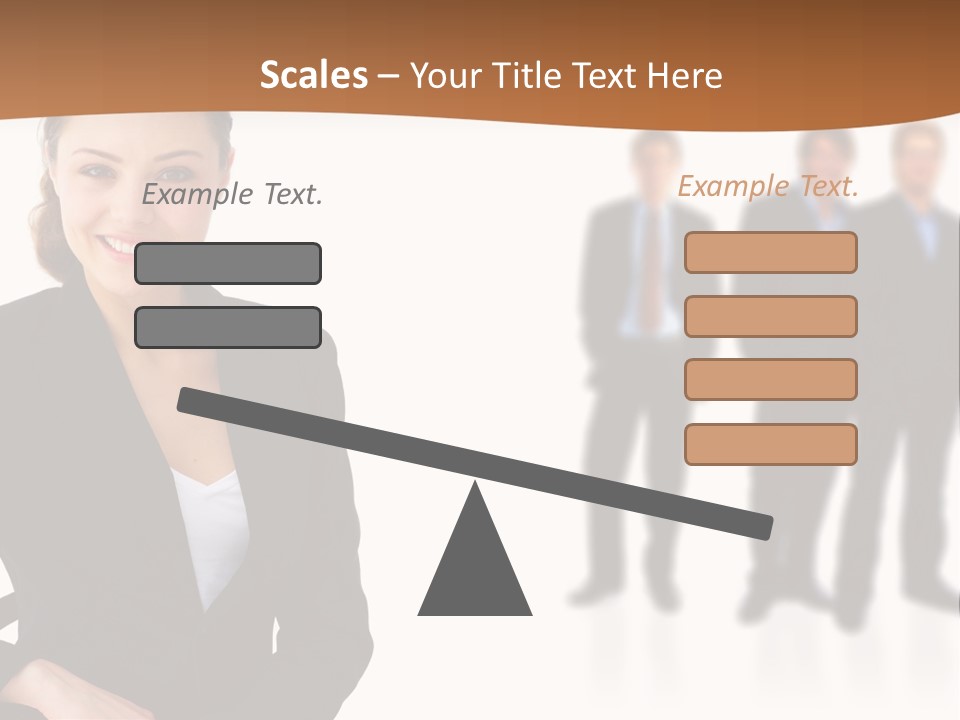 Nice And Attactive Brunette Wearing A Mini And Y Brown Dress PowerPoint Template