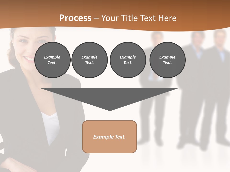 Nice And Attactive Brunette Wearing A Mini And Y Brown Dress PowerPoint Template