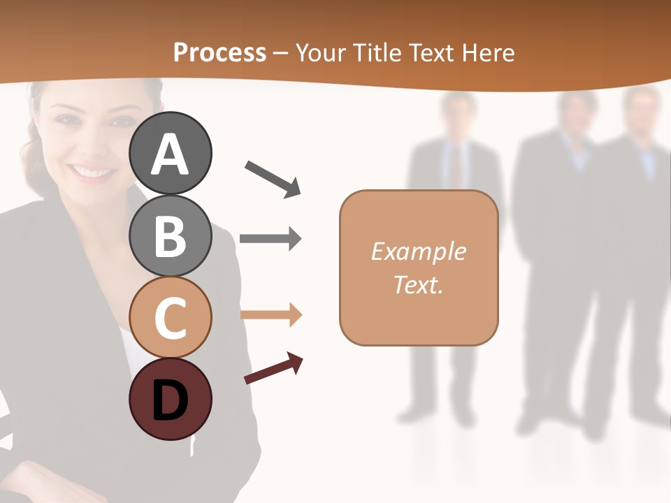 Nice And Attactive Brunette Wearing A Mini And Y Brown Dress PowerPoint Template