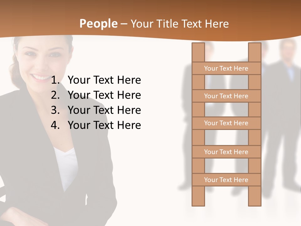 Nice And Attactive Brunette Wearing A Mini And Y Brown Dress PowerPoint Template