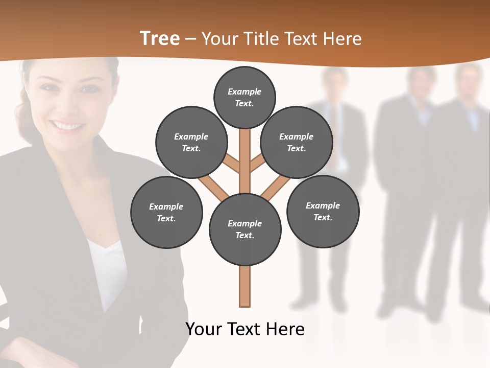 Nice And Attactive Brunette Wearing A Mini And Y Brown Dress PowerPoint Template