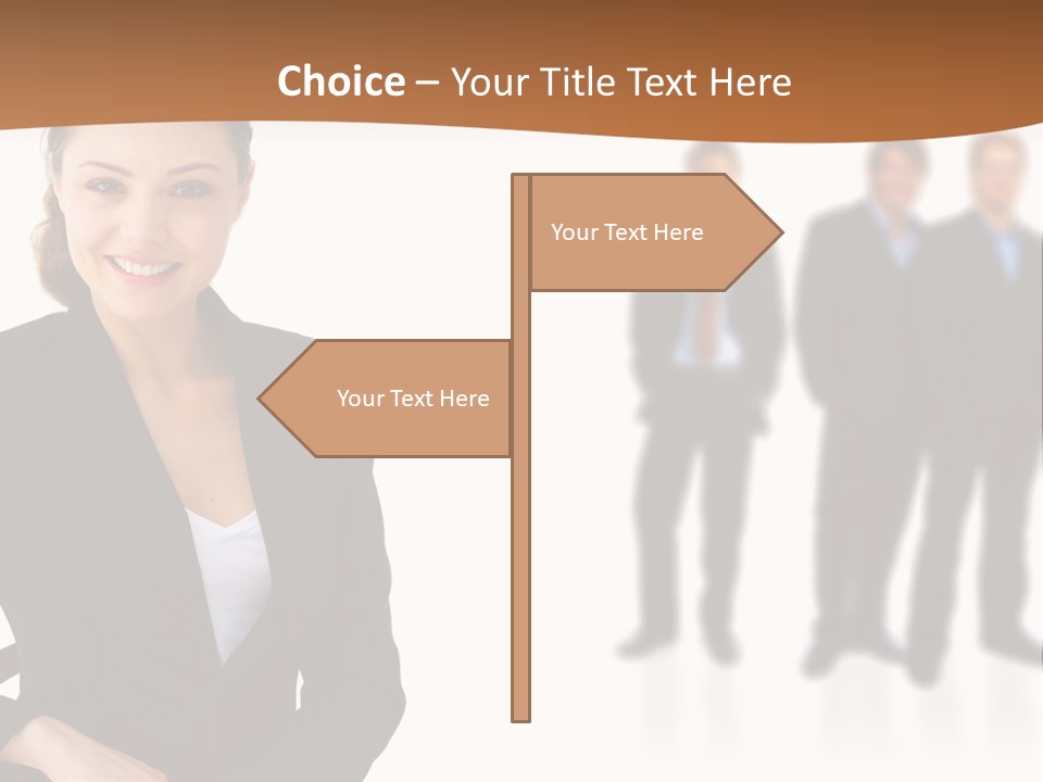 Nice And Attactive Brunette Wearing A Mini And Y Brown Dress PowerPoint Template