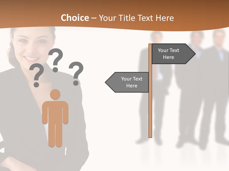 Nice And Attactive Brunette Wearing A Mini And Y Brown Dress PowerPoint Template