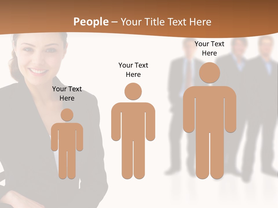 Nice And Attactive Brunette Wearing A Mini And Y Brown Dress PowerPoint Template