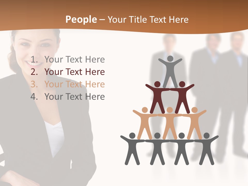 Nice And Attactive Brunette Wearing A Mini And Y Brown Dress PowerPoint Template