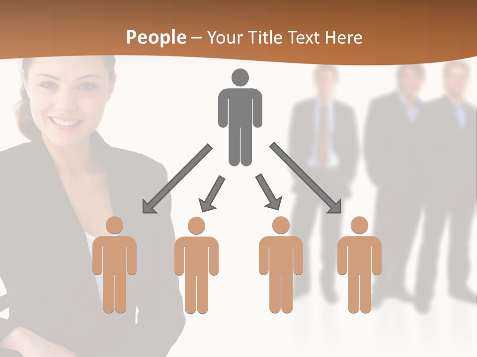 Nice And Attactive Brunette Wearing A Mini And Y Brown Dress PowerPoint Template