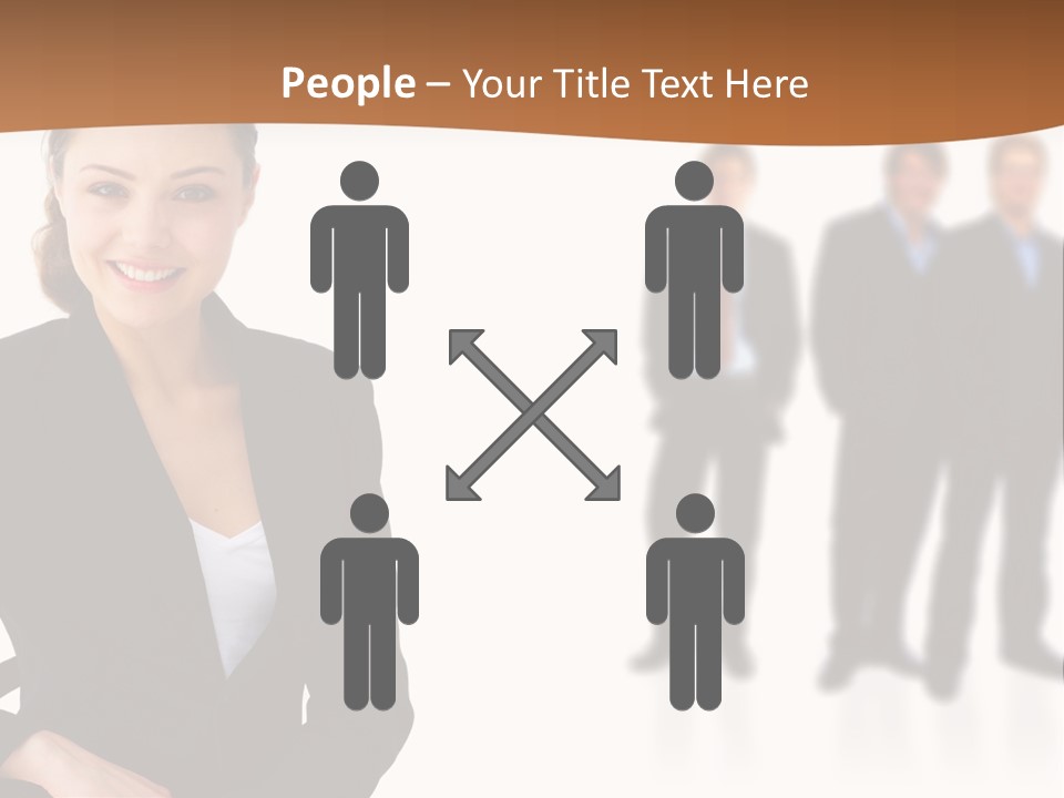 Nice And Attactive Brunette Wearing A Mini And Y Brown Dress PowerPoint Template