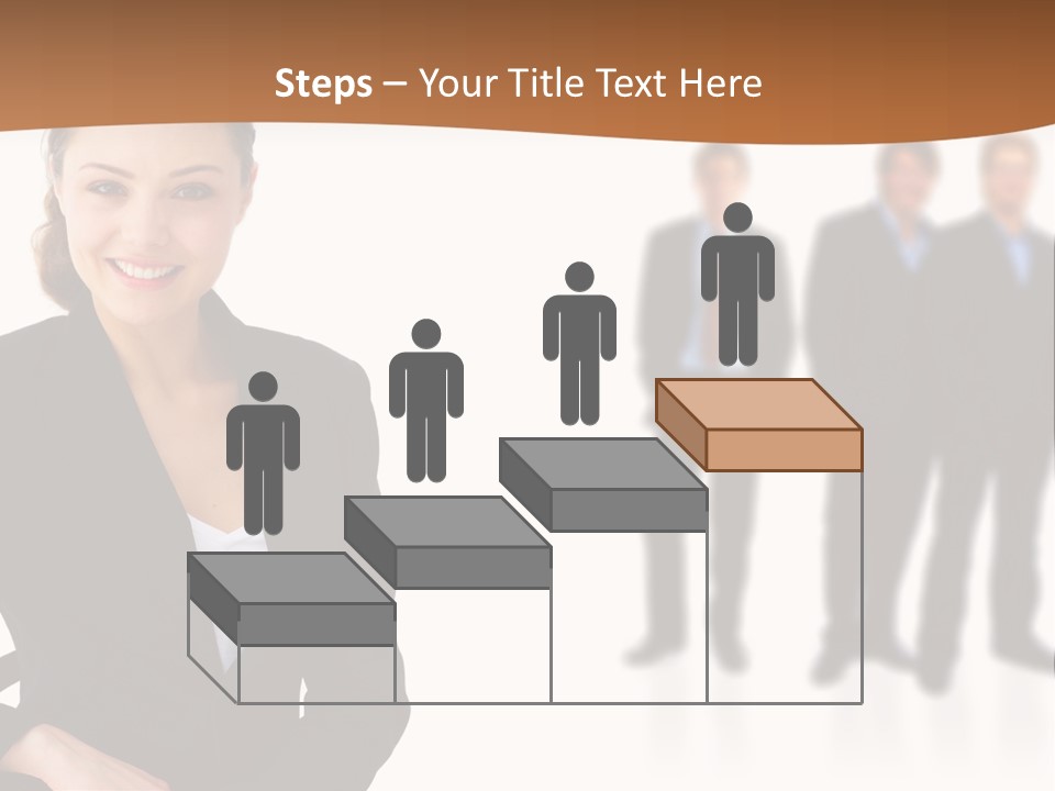 Nice And Attactive Brunette Wearing A Mini And Y Brown Dress PowerPoint Template