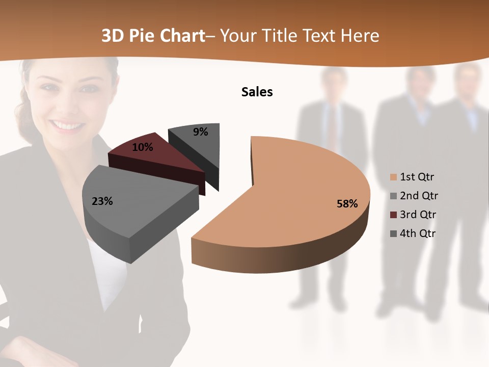 Nice And Attactive Brunette Wearing A Mini And Y Brown Dress PowerPoint Template