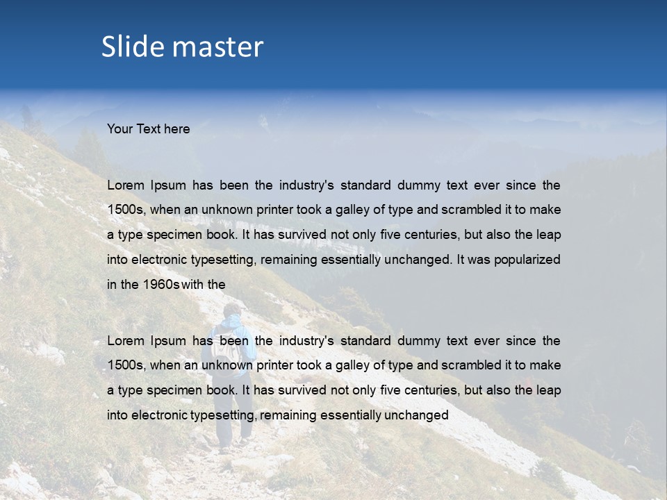 Trekking In The Alps PowerPoint Template