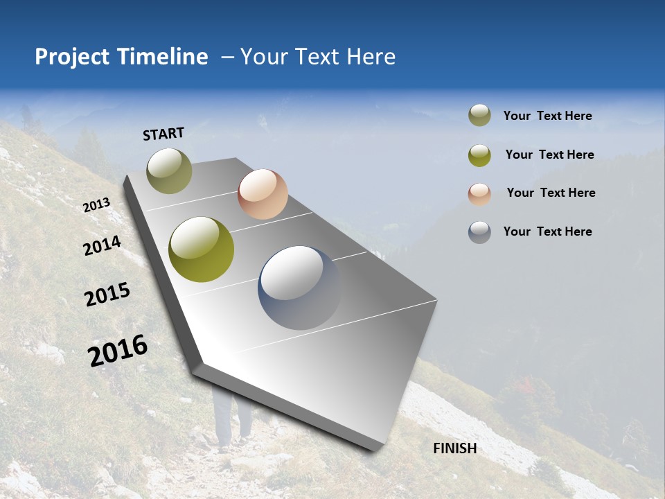 Trekking In The Alps PowerPoint Template
