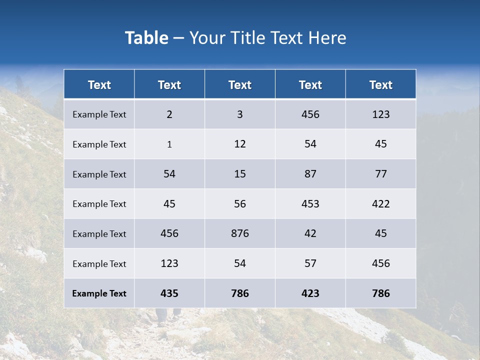 Trekking In The Alps PowerPoint Template