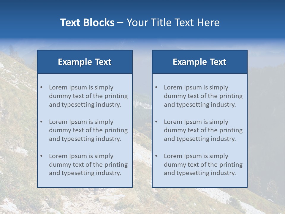 Trekking In The Alps PowerPoint Template