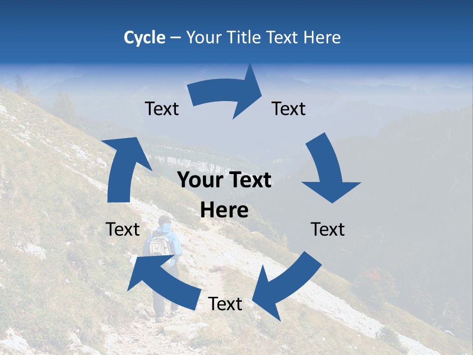 Trekking In The Alps PowerPoint Template