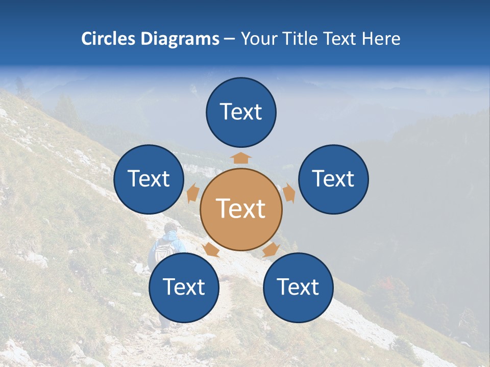 Trekking In The Alps PowerPoint Template