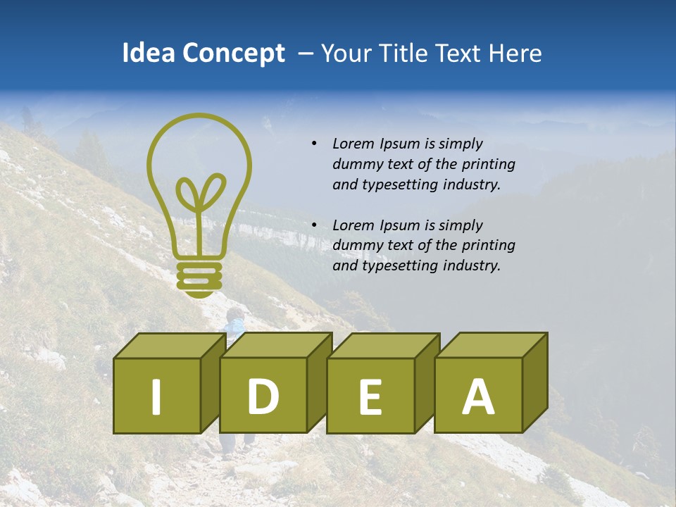 Trekking In The Alps PowerPoint Template