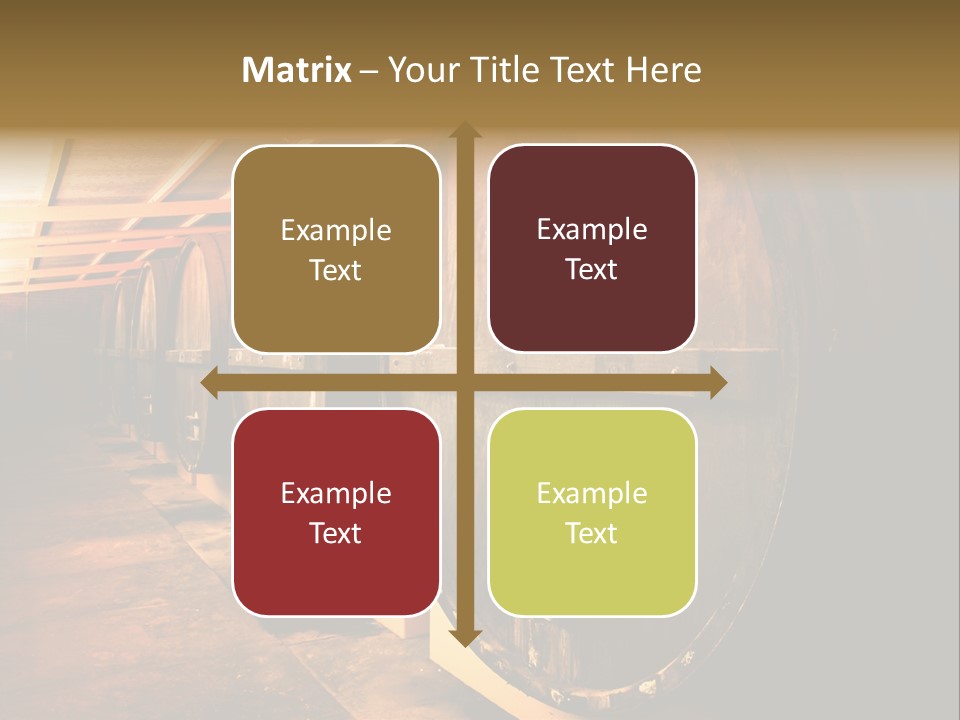 Large Barrels At A Winery In South Australia PowerPoint Template