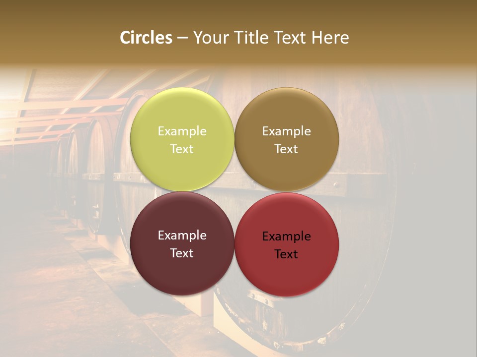 Large Barrels At A Winery In South Australia PowerPoint Template