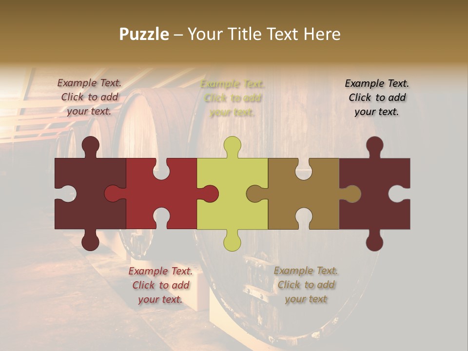 Large Barrels At A Winery In South Australia PowerPoint Template