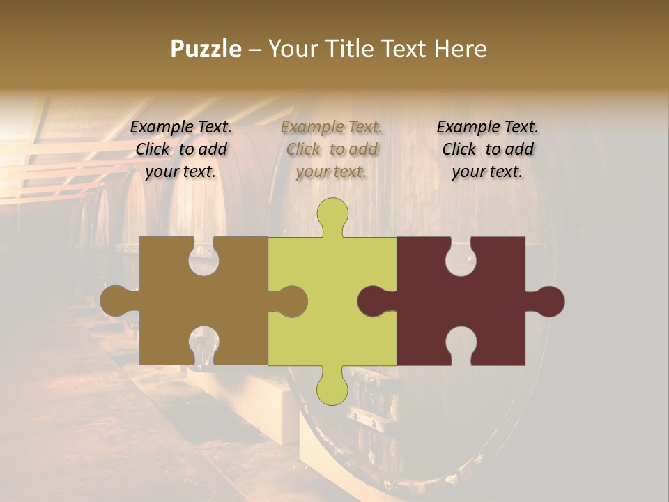 Large Barrels At A Winery In South Australia PowerPoint Template