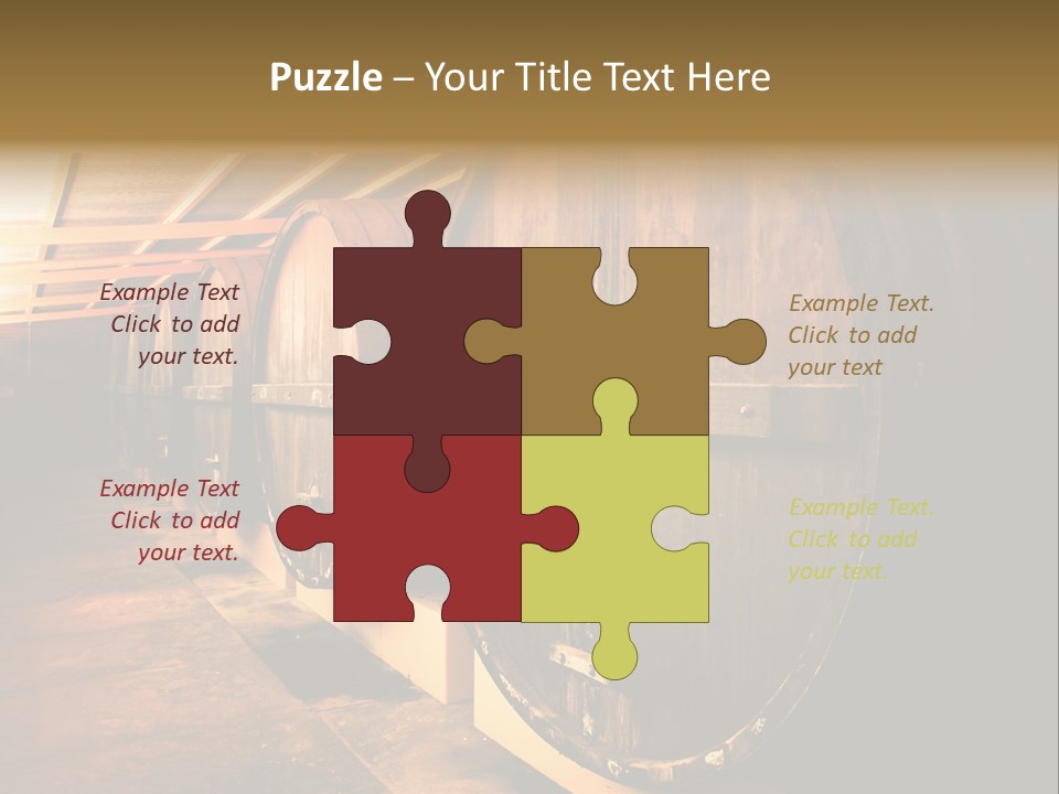 Large Barrels At A Winery In South Australia PowerPoint Template