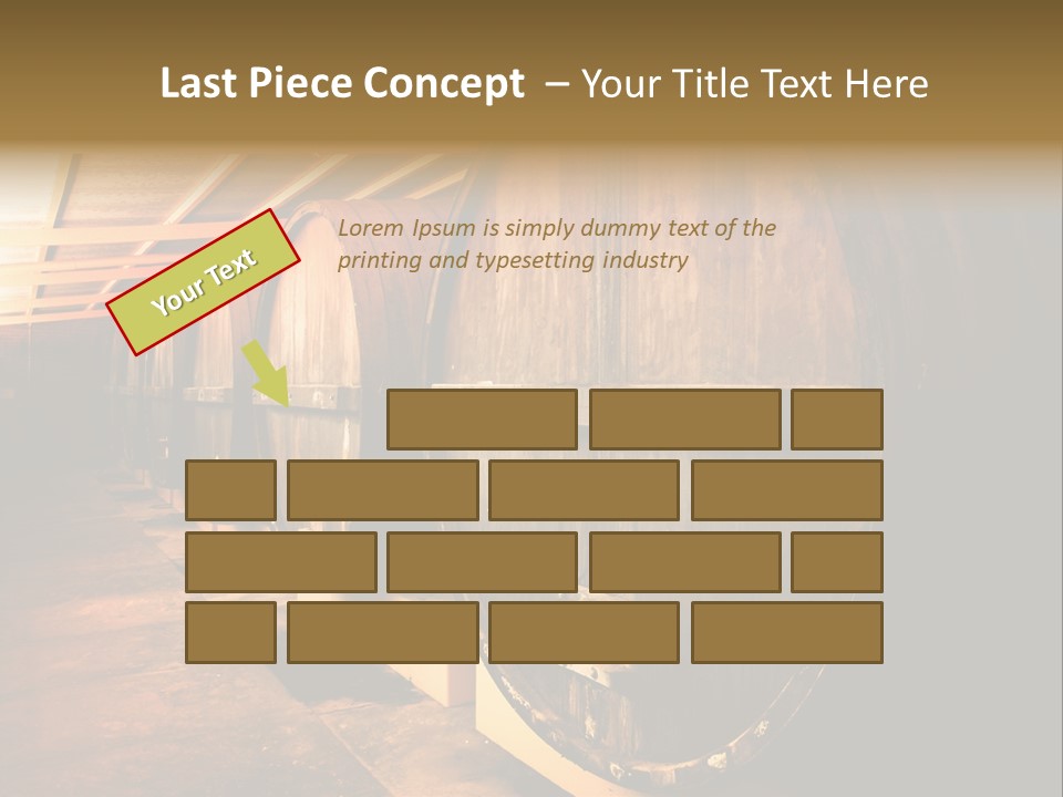 Large Barrels At A Winery In South Australia PowerPoint Template