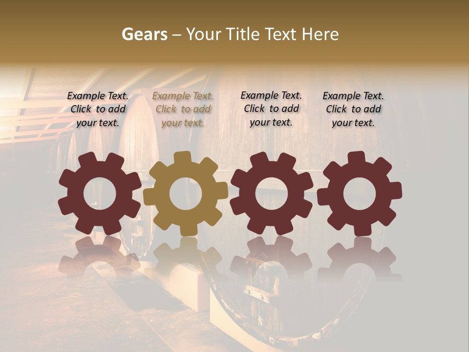 Large Barrels At A Winery In South Australia PowerPoint Template