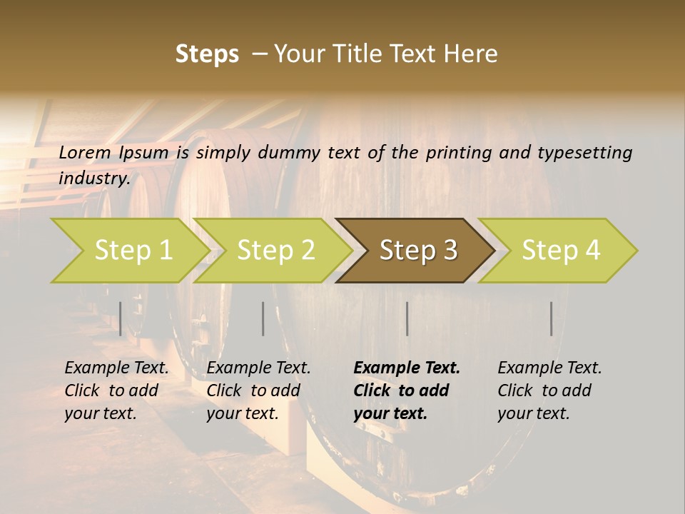 Large Barrels At A Winery In South Australia PowerPoint Template