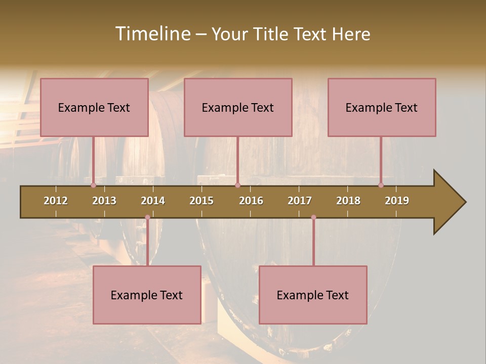 Large Barrels At A Winery In South Australia PowerPoint Template