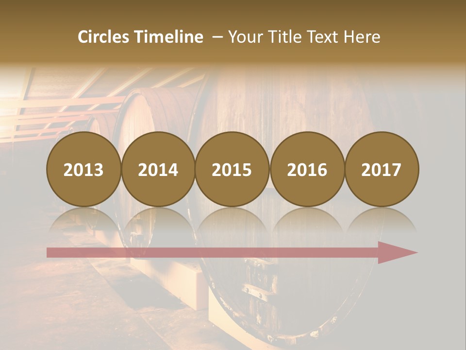 Large Barrels At A Winery In South Australia PowerPoint Template