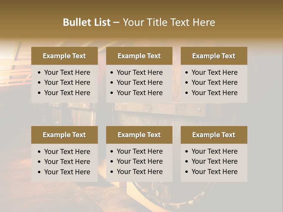 Large Barrels At A Winery In South Australia PowerPoint Template