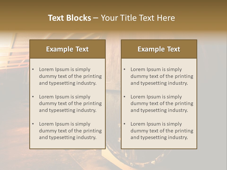 Large Barrels At A Winery In South Australia PowerPoint Template