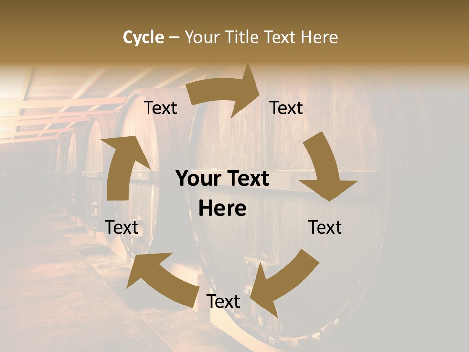 Large Barrels At A Winery In South Australia PowerPoint Template