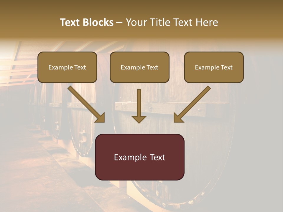 Large Barrels At A Winery In South Australia PowerPoint Template