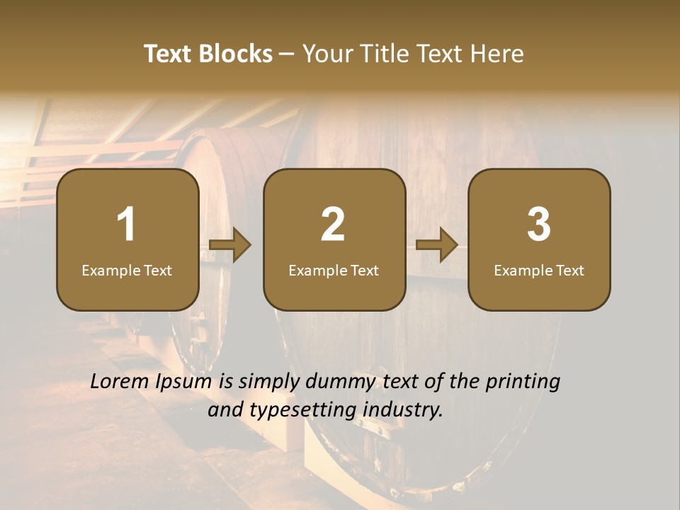 Large Barrels At A Winery In South Australia PowerPoint Template