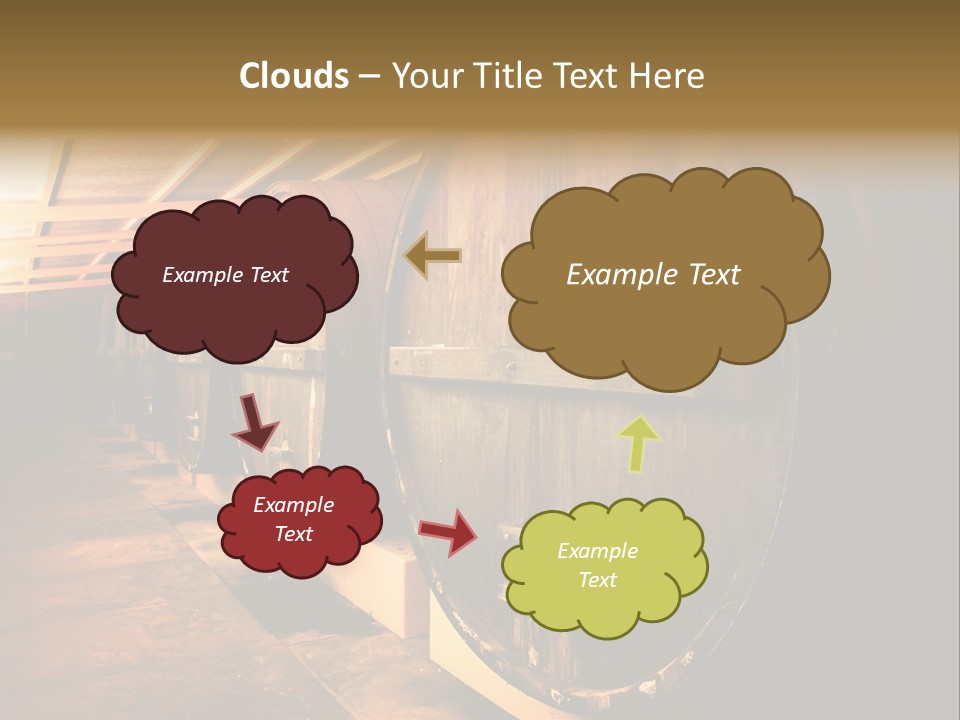 Large Barrels At A Winery In South Australia PowerPoint Template