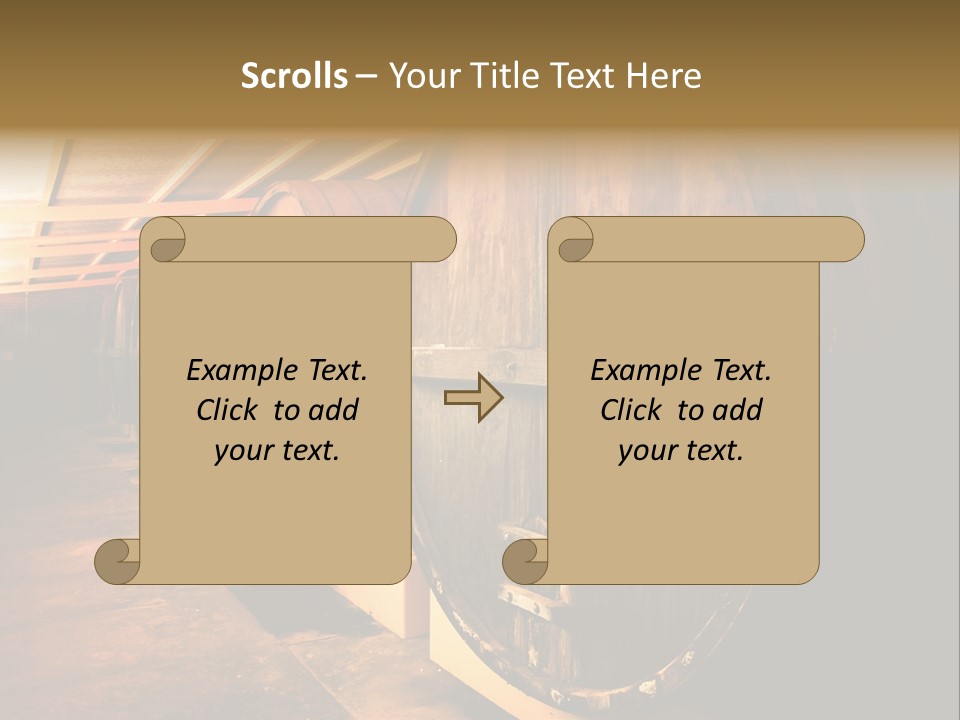 Large Barrels At A Winery In South Australia PowerPoint Template