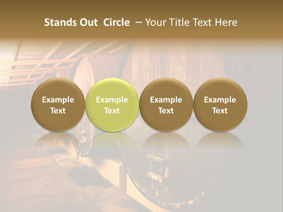 Large Barrels At A Winery In South Australia PowerPoint Template