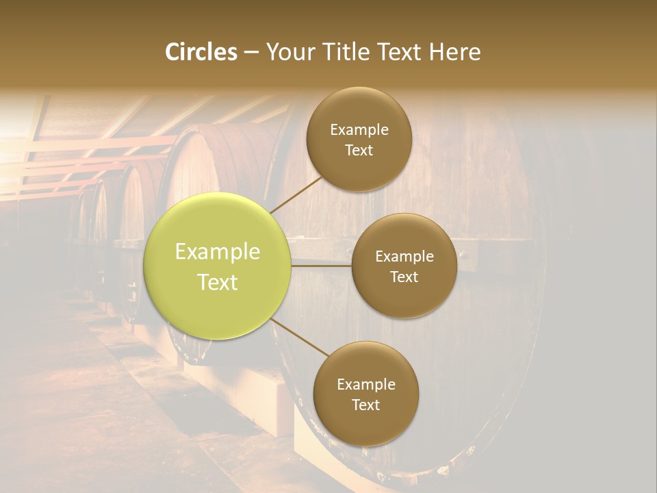 Large Barrels At A Winery In South Australia PowerPoint Template