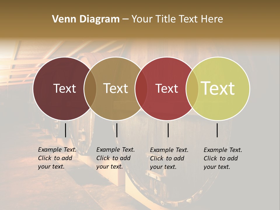 Large Barrels At A Winery In South Australia PowerPoint Template