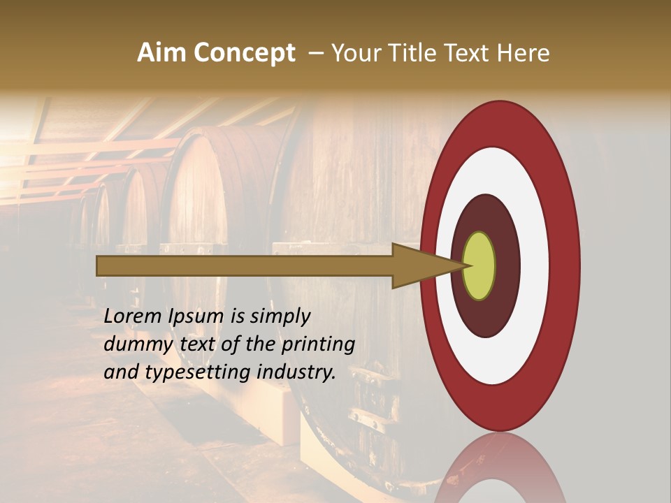 Large Barrels At A Winery In South Australia PowerPoint Template