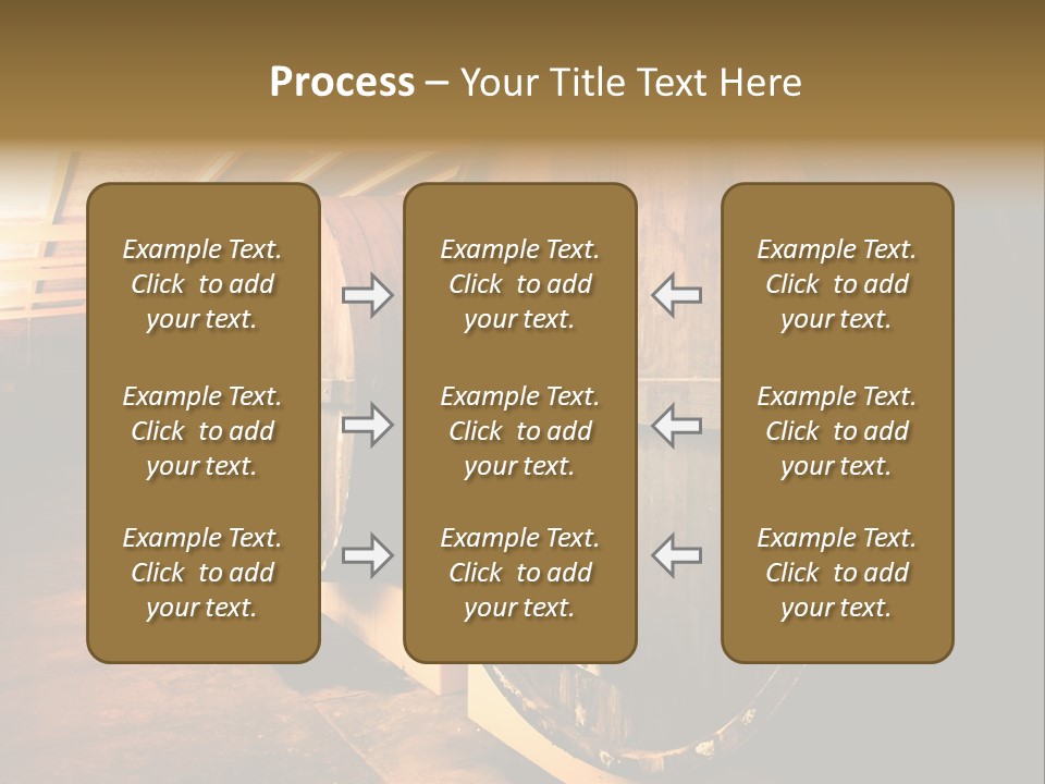 Large Barrels At A Winery In South Australia PowerPoint Template