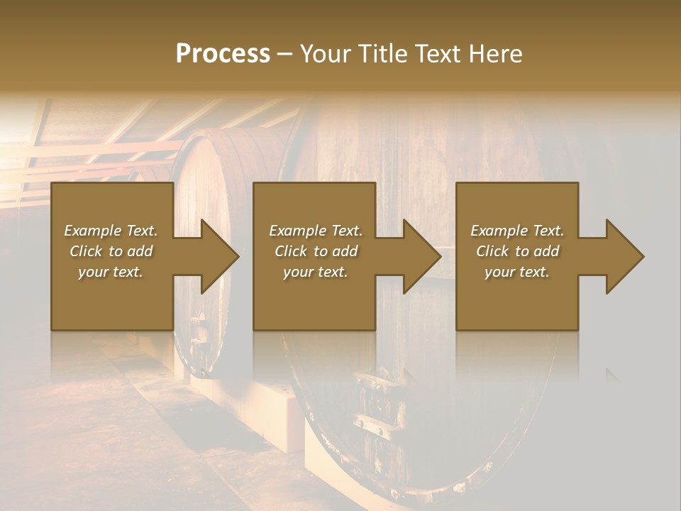 Large Barrels At A Winery In South Australia PowerPoint Template