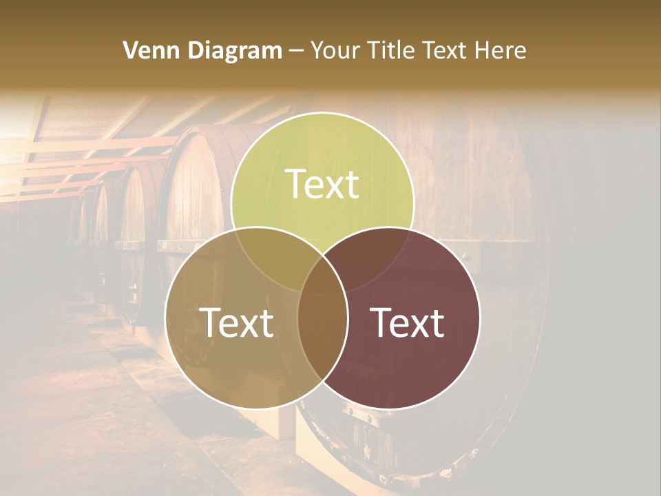 Large Barrels At A Winery In South Australia PowerPoint Template