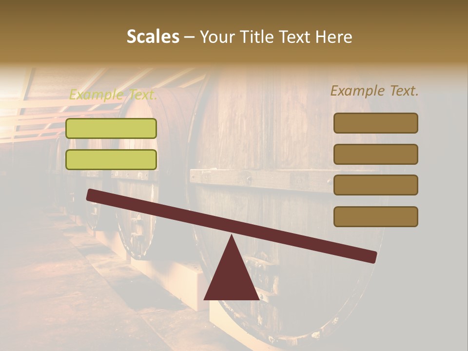 Large Barrels At A Winery In South Australia PowerPoint Template